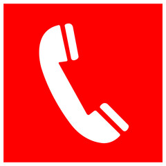 Emergency Telephone Symbol Sign, Vector Illustration, Isolated On White Background Label .EPS10