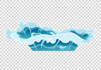 Water splash animation. Shock waves on transparent background. Spray motion, spatter blast, drip. Clear water frames for flash animation in games, video and cartoon