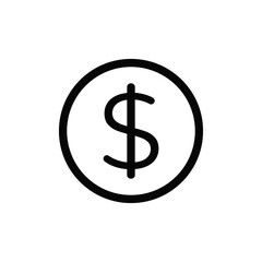 Dollar icon vector. Money sign