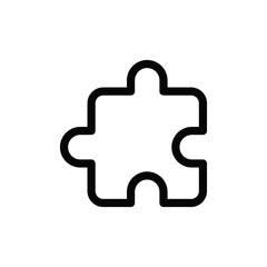 Obraz premium Puzzle icon vector. Puzzle piece sign