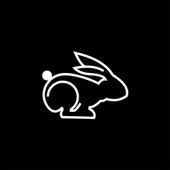 Rabbit logo, Rabbit logo design vector illustration, Stock illustration Rabbit line logo design template vector image