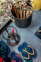 薪　ログ　ビーチサンダル