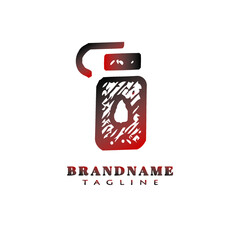 sport water bottle logo design cartoon icon vector illustration