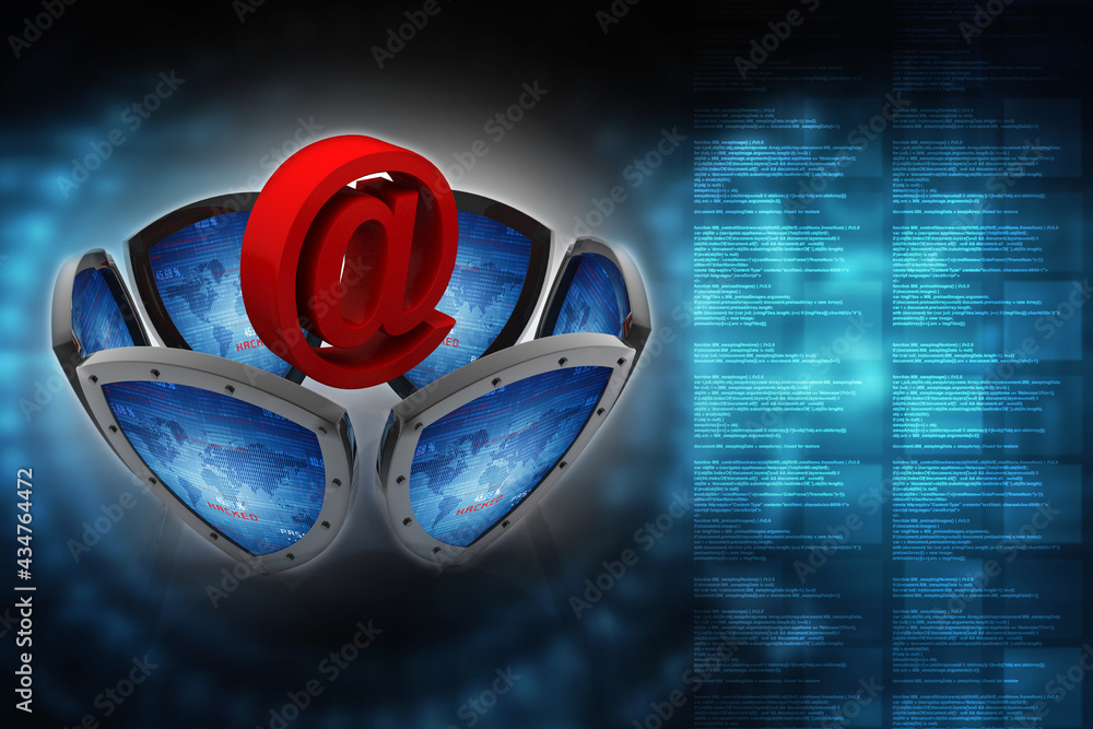 Poster 3d rendering spam shield