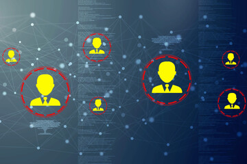 2d illustration Business Network concept
