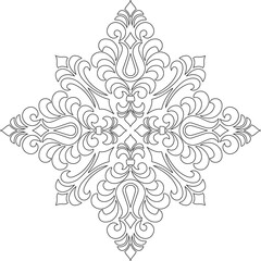Cross for coloring. Suitable for decoration. Doodles Sketch - 434765241