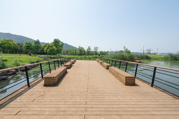 Fototapeta premium Dongqian Lake Wetland Park, Ningbo, China