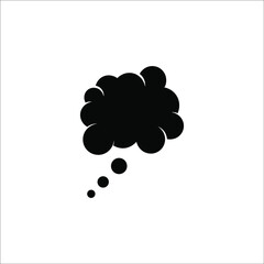 Think bubble icon. Trendy think bubble in flat style. Modern template for social network and label on white background
