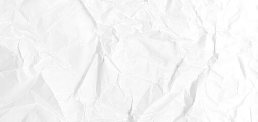 Old crumpled paper texture background. Horizontal banner