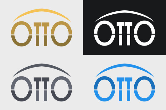 Abstract Initial Letter OTTO Logo. Lettering style logo. Usable for Business Technology Automotive Logos. Flat Vector Logo Design Template Element.
