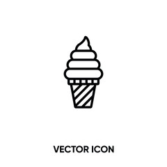 Ice cream vector icon. Modern, simple flat vector illustration for website or mobile app. Ice cream symbol, logo illustration. Pixel perfect vector graphics