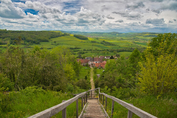 Landschaft um Alésia im Burgund in Frankreich