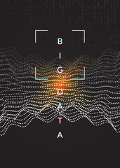 Digital technology abstract background. Artificial intelligence, deep learning and big data concept.