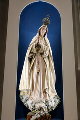 Saint Honore d'Eylau church, Paris, France. Virgin Mary statue.