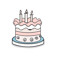 birthday cake with candles