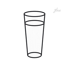 glass of water isolated vector illuatration
