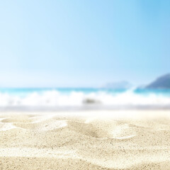 Fototapeta na wymiar Summer background of sea and sand 