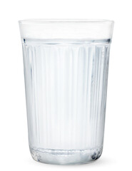 Glass with water on a white background. Isolated