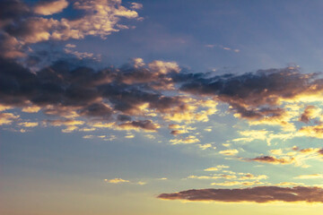 sunset sky and clouds