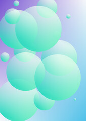 Fluid poster with round shapes.