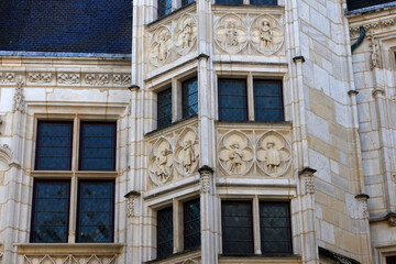 Fototapeta na wymiar Jacques Coeur Palace, Bourges, France. Architectural detail.