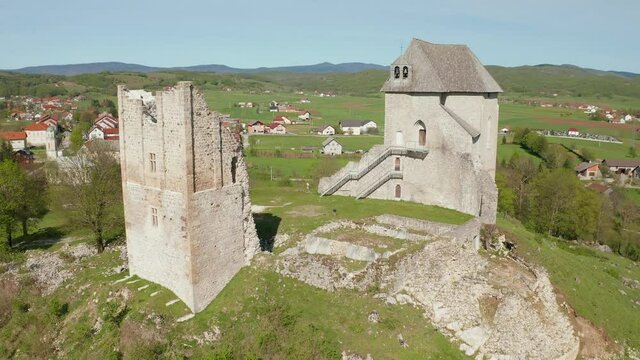 Remains of the fort Sokolac in Brinje