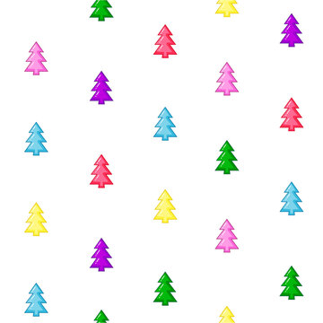 bright and joyful seamless pattern with multicolor balls isolated on the black background. Vector illustration