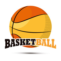 Basketball poster with a basketball ball Vector illustration