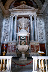 Santa Maria cathedral, Cagliari, Sardinia, Italy. Baptistery chapel - obrazy, fototapety, plakaty