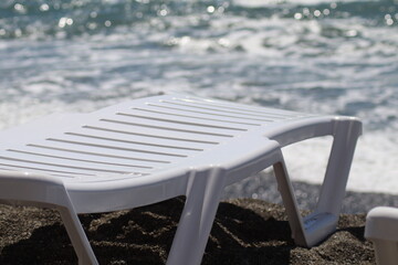 beach chair on the beach