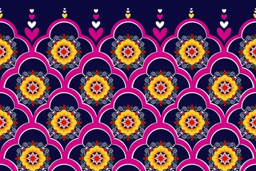 Geometric ethnic tribal textile ikat pattern American African fabric motif mandalas native boho bohemian carpet aztec 