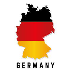 Isolated map with flag of Germany Vector illustration