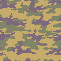
Camouflage yellow vector military pattern, modern classic print.