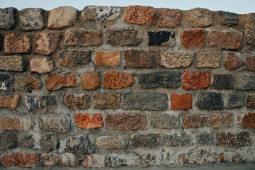 Texture of a stone wall.  Old stone wall