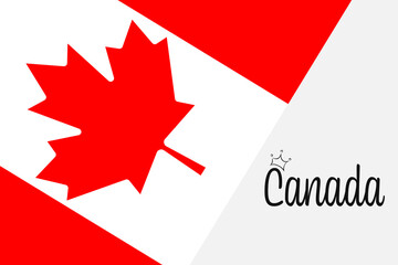 Canadian flag, poster with flag of Canada.