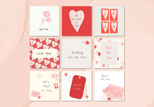 Love Template for Social Media Collection