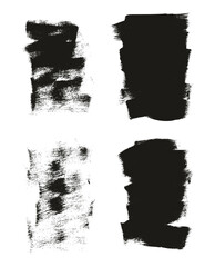 Flat Calligraphy Paint Brush Regular Short Background High Detail Abstract Vector Background Set 