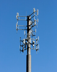 cell phone antenna array on a steel tower