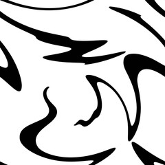 Seamless abstract pattern with black shabby lines on white background.