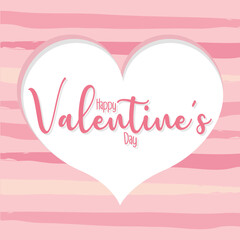Happy valentines day card with hearts Vector illustration