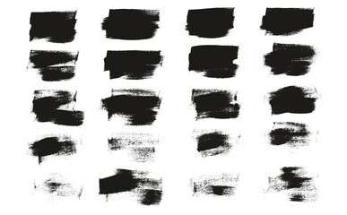 Flat Calligraphy Paint Brush Regular Short Background High Detail Abstract Vector Background Set 