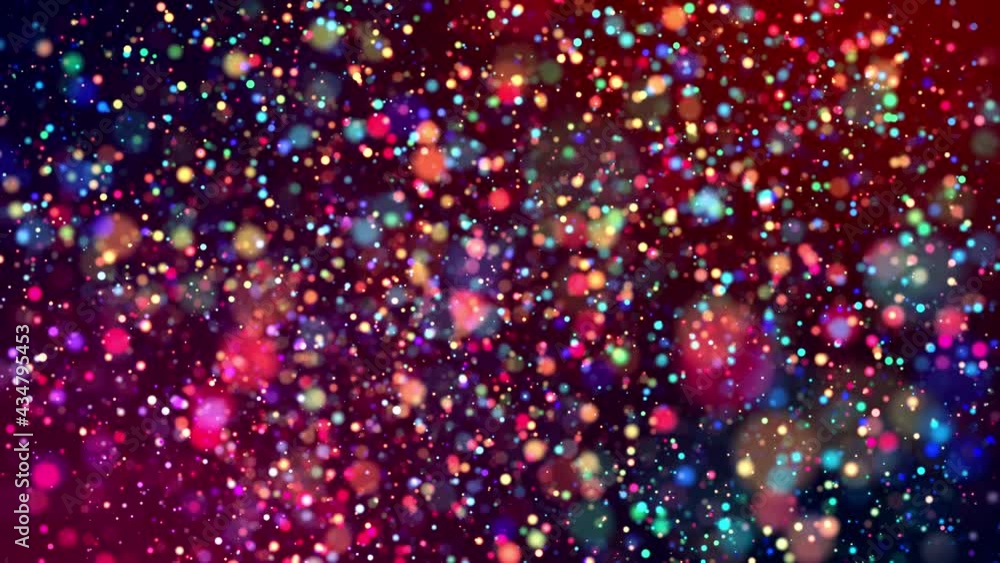 Aufkleber glitter magic multicolored particles fly and glow in viscous liquid with amazing shining bokeh for f