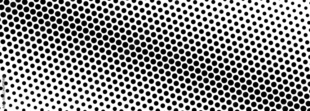 Poster halftone. seamless pattern. abstract dotted background. texture of black dots. monochrome gradient b