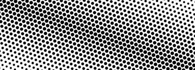 Halftone. Seamless pattern. Abstract dotted background. Texture of black dots. Monochrome gradient background. Vector illustration.