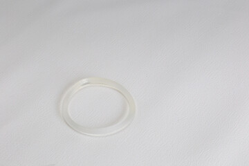 Band Birth Control, hormone, contraception for woman on white background, Vaginal ring with copy...
