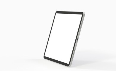 Fototapeta na wymiar Tablet 3d computer with blank screen