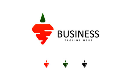 Simple carrot logo concept for business needs. Carrot logo vector.
