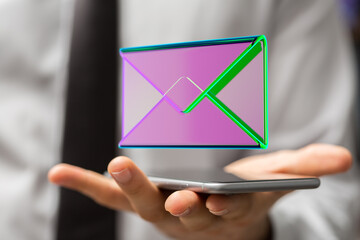 email marketing concept, send e-mail or newsletter.