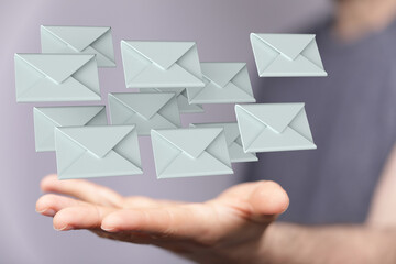 email marketing concept, send e-mail or newsletter.
