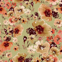  Floral pattern poppies